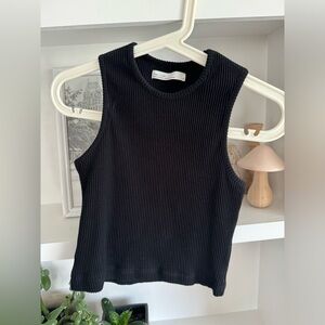 Oak + Fort ribbed crop tank top